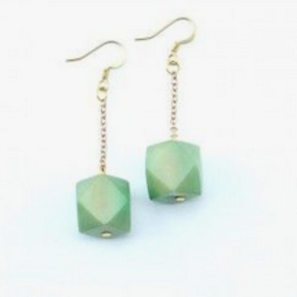Pale green earrings